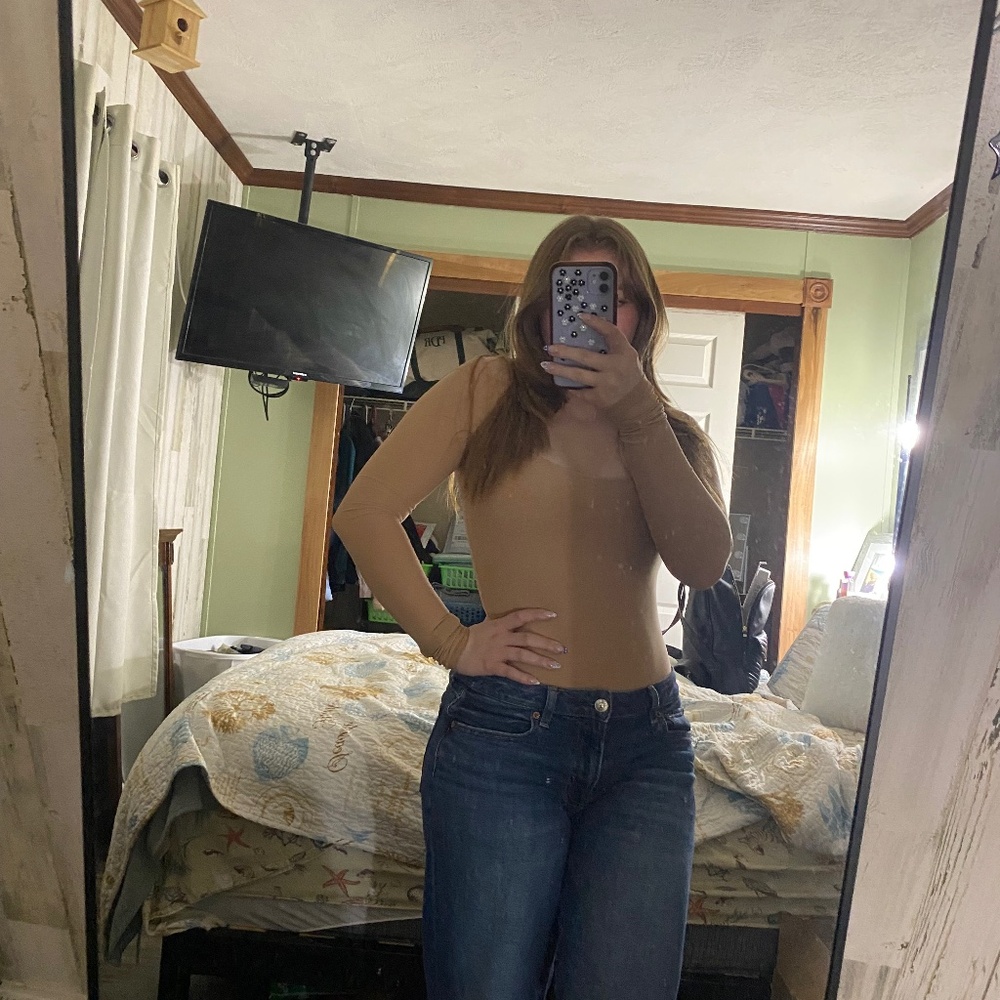 aerie tan bodysuit